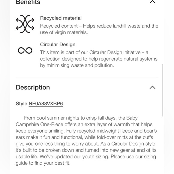 North face baby Campshire one piece - pale pink - 12-18months - Picture 6 of 6